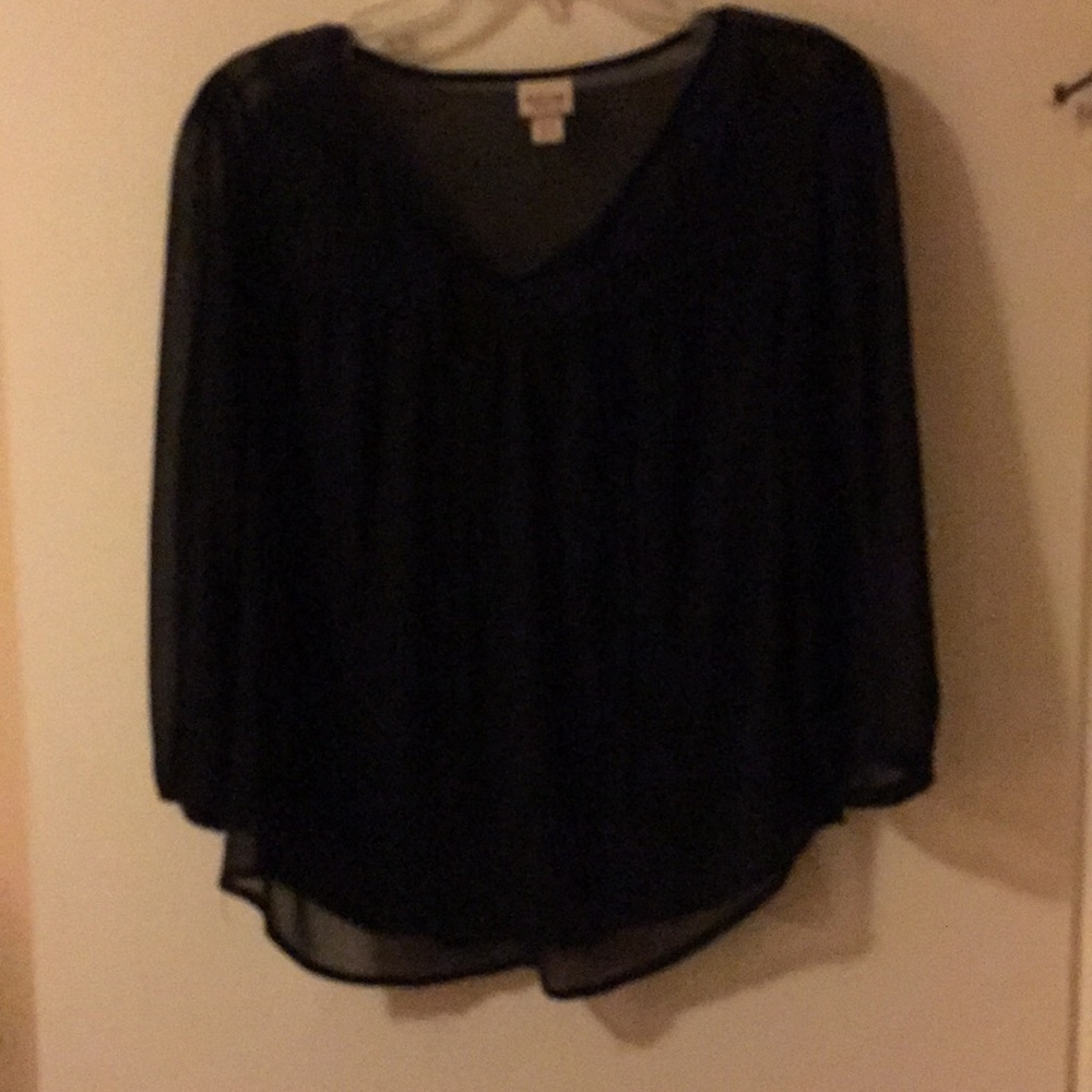 Shear black blouse